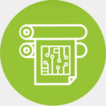 Maunfacturing in workflow- from idea to final product; printed electronics